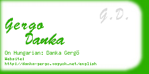gergo danka business card